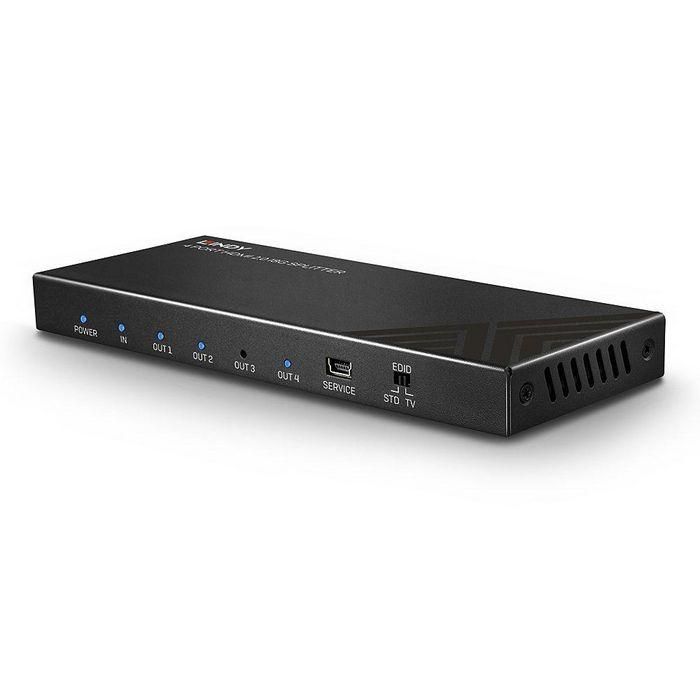 Lindy 4 Puertos HDMI 2.0 18G Splitter Soporta 4K 60Hz HDR HDCP 2.2 para múltiples pantallas 1