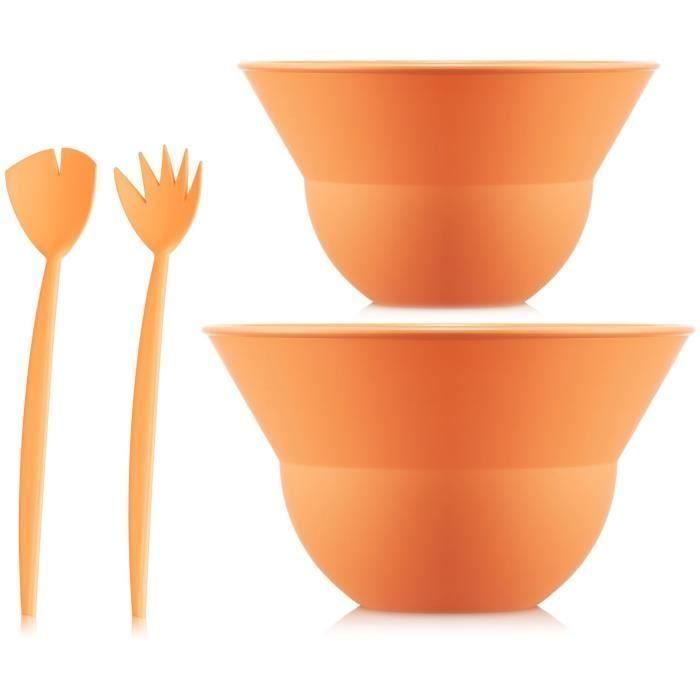 Bodum GOB0699965464592 - Juego de 2 Cuencos de 3 L y 4,9 L con Cubiertos para Ensalada - Color Bellini Naranja Topee 0 Bodum GOB0699965464592 - Juego de 2 Cuencos de 3 L y 4,9 L con Cubiertos para Ensalada - Color Bellini Naranja Topee 0