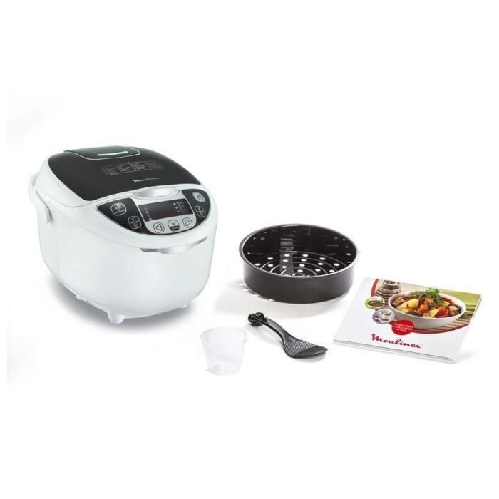 MOULINEX MK708E10 Multicooker eléctrico 25 en 1 - 750W - Blanco / Gris MOULINEX MK708E10 Multicooker eléctrico 25 en 1 - 750W - Blanco / Gris