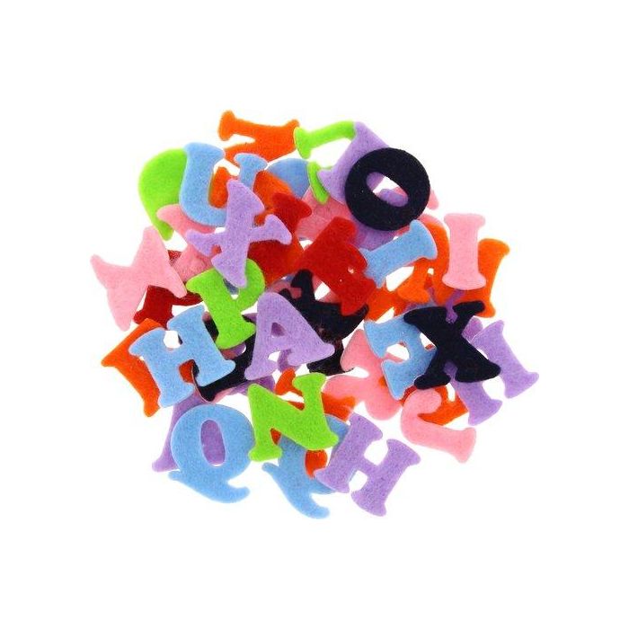 Figuras Fieltro Fixo Kids Letras Pack De 100