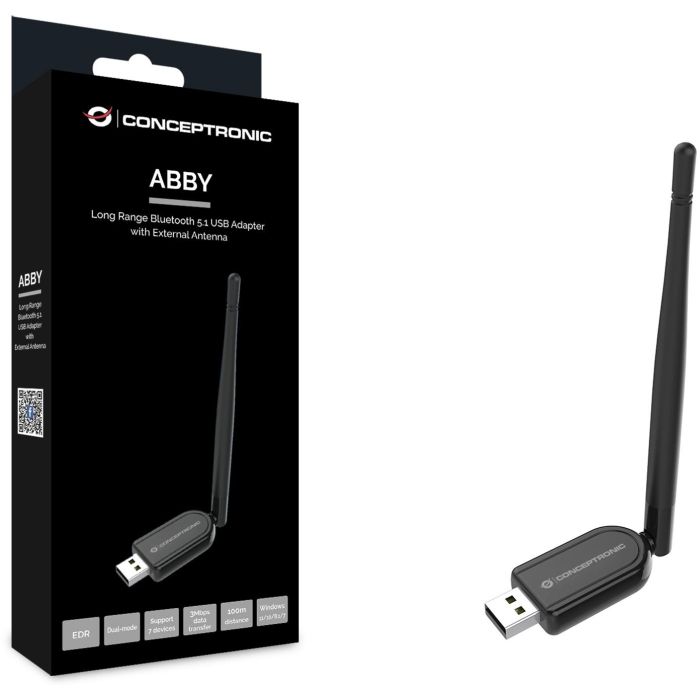 Conceptronic ABBY07B Adaptador Bluetooth 5.1 NanoUSB Inalámbrico USB 100m Negro 2