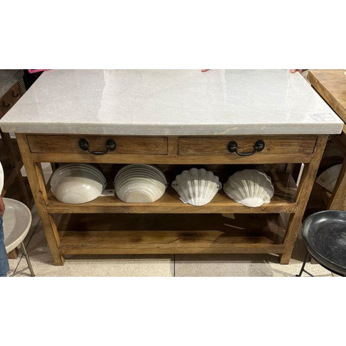 Isla Cocina Cottage DKD Home Decor Marron Blanco 77 x 92 x 147 cm 2 Isla Cocina Cottage DKD Home Decor Marron Blanco 77 x 92 x 147 cm 2