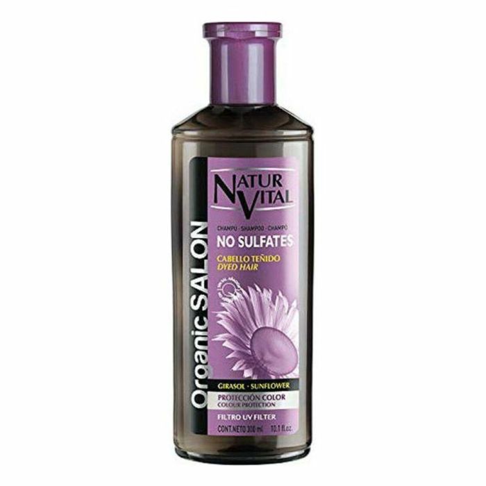 Natur Vital Organic Salon Champú Protección Color UV para Cabello Teñido, Sin Sulfatos, Mantiene Vibrante y con Brillo, 300 ml Natur Vital Organic Salon Champú Protección Color UV para Cabello Teñido, Sin Sulfatos, Mantiene Vibrante y con Brillo, 300 ml