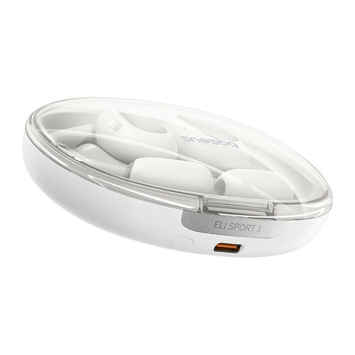 Baseus Eli Sport 1 Auriculares Inalámbricos Bluetooth 5.3 Open-Ear TWS, Blanco, IPX4 Resistente al Agua, 30h de Autonomía con Estuche de Carga 4
