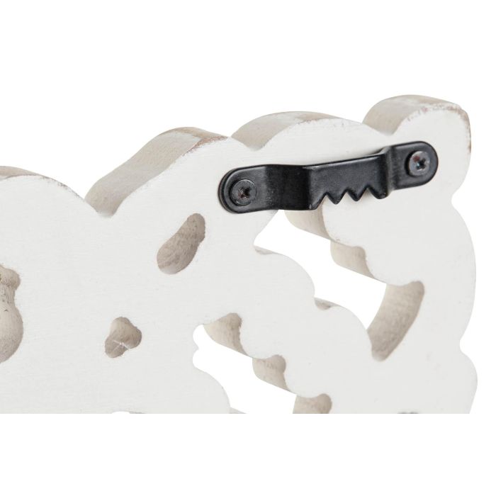 DKD Home Decor Decoracion Pared Indio Blanco Mdf 1.5 x 30 x 30 cm Mandala 3