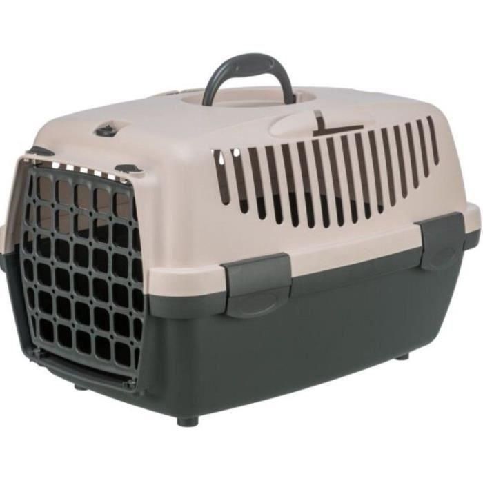 Caja de transporte - TRIXIE - Capri 1 - XS: 32 x 31 x 48 cm - Gris oscuro / Rubor