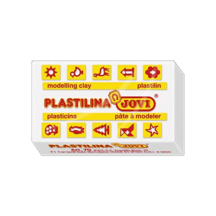 Caja 30 Pastillas Plastilina 50 G - Blanco Jovi 7001