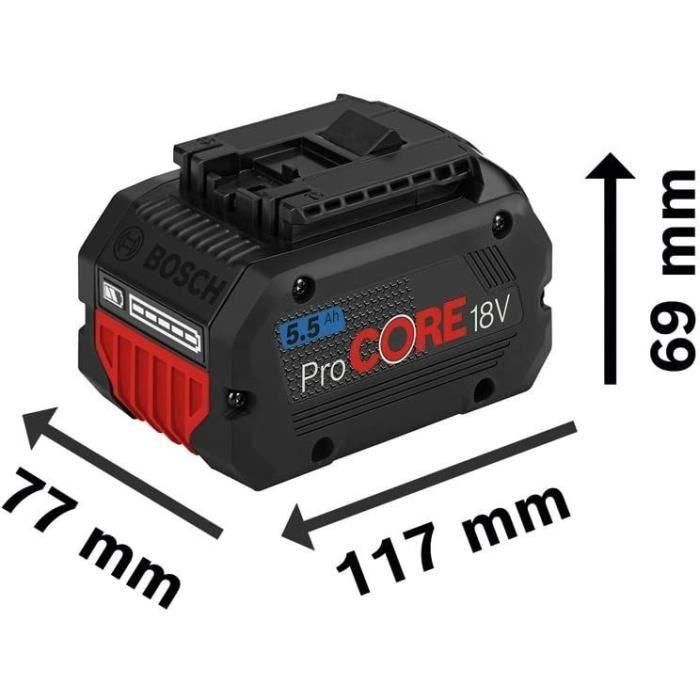 Paquete de 2x5.5Ah Procore 18V en caja de cartón - Bosch - 1600A0214C 4 Paquete de 2x5.5Ah Procore 18V en caja de cartón - Bosch - 1600A0214C 4