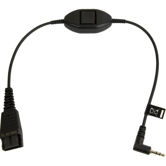 Jabra Cable de Conexión QD a Jack 2.5mm, Liso, 0.3m