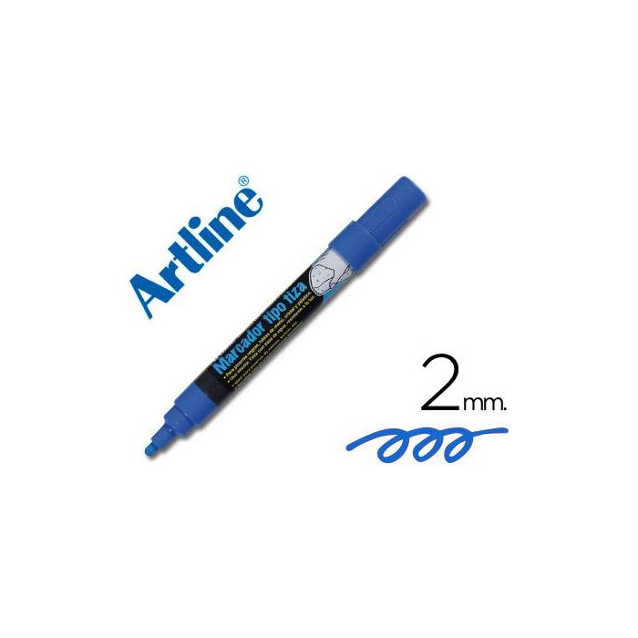 Rotulador Artline Pizarra Verde Negra Epw-4-Az Color Azul Bolsa De 4 Unidades