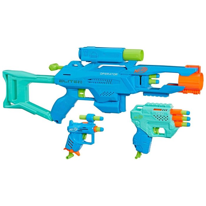 Hasbro F6146 Nerf Elite 2.0 Tactical Pack: 3 Lanzadores Blaster de Dardos y 20 Dardos Elite de Espuma para Niños +8 Años 1 Hasbro F6146 Nerf Elite 2.0 Tactical Pack: 3 Lanzadores Blaster de Dardos y 20 Dardos Elite de Espuma para Niños +8 Años 1