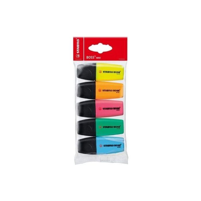 ESTUCHE 5 MARCADORES FLUORESCENTES STABILO BOSS MINI POP - COLORES SURTIDOS - ANCHO ESCRITURA 2-5 MM 0 ESTUCHE 5 MARCADORES FLUORESCENTES STABILO BOSS MINI POP - COLORES SURTIDOS - ANCHO ESCRITURA 2-5 MM 0