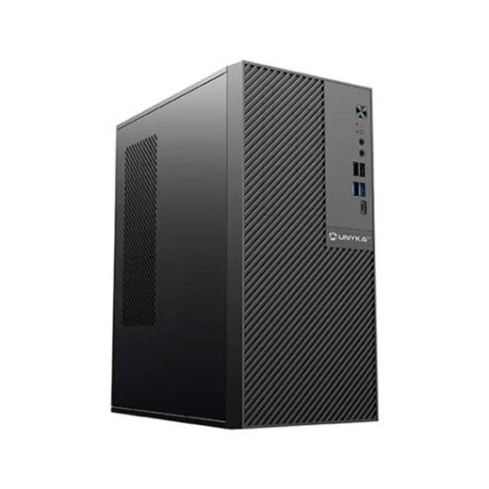 Unykach Numen Caja Ordenador Micro ATX Negra, 2 Puertos USB 3.0, 1 USB Type-C, 1x 3.5" y 1x 2.5" Bahías Internas 0 Unykach Numen Caja Ordenador Micro ATX Negra, 2 Puertos USB 3.0, 1 USB Type-C, 1x 3.5" y 1x 2.5" Bahías Internas 0