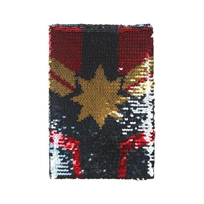 Cuaderno premium lentejuelas captain marvel 14 Cuaderno premium lentejuelas captain marvel 14