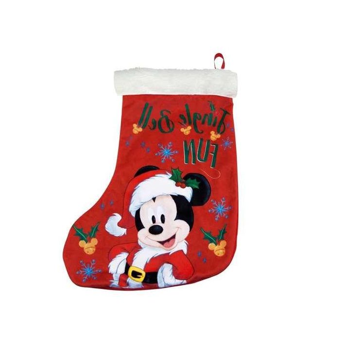 Calcetin papa noel 42cm mickey mouse "happy smiles" 1 Calcetin papa noel 42cm mickey mouse "happy smiles" 1