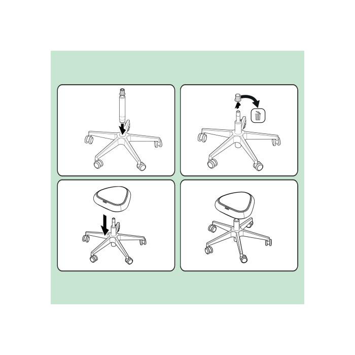 Taburete Leitz Ergo con Ruedas Color Negro Kensington 65780095 6 Taburete Leitz Ergo con Ruedas Color Negro Kensington 65780095 6