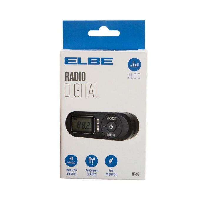 Radio Portátil Digital ELBE RF96 Negro FM