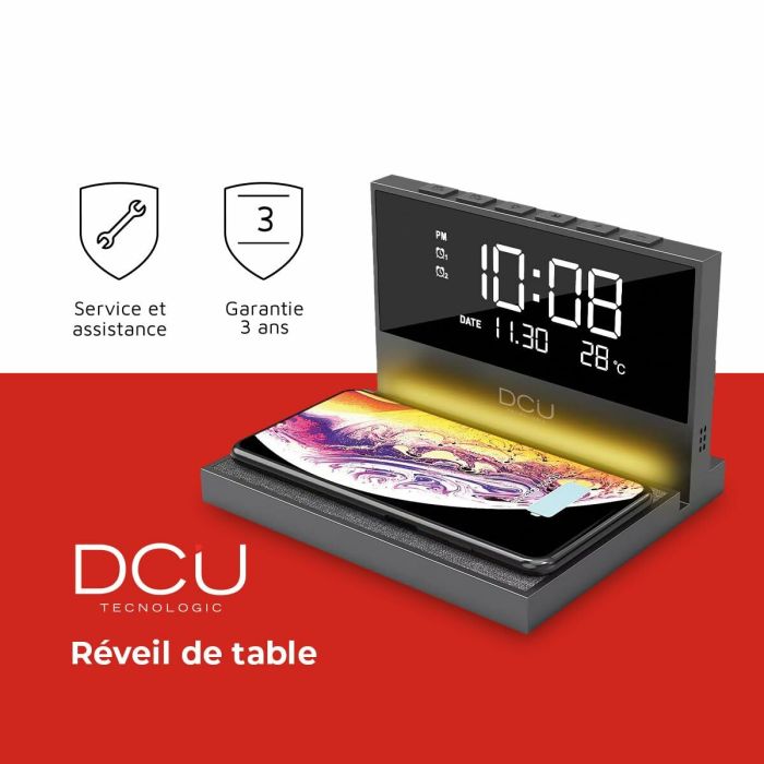 Reloj-Despertador DCU 37300830 Negro 6 Reloj-Despertador DCU 37300830 Negro 6