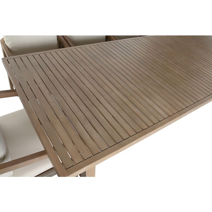 DKD Home Decor Mesa Comedor Terraza Jardín 10 Comensales 11 Piezas con Cojines Marrón Beige 260x100x76 cm Desmontable 6 DKD Home Decor Mesa Comedor Terraza Jardín 10 Comensales 11 Piezas con Cojines Marrón Beige 260x100x76 cm Desmontable 6