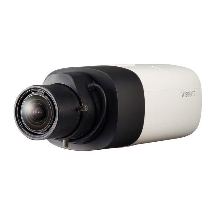 Hanwha Cámara IP box 5M AI WDR interior 12/24V/PoE. P-Iris Wisenet X Hanwha Cámara IP box 5M AI WDR interior 12/24V/PoE. P-Iris Wisenet X