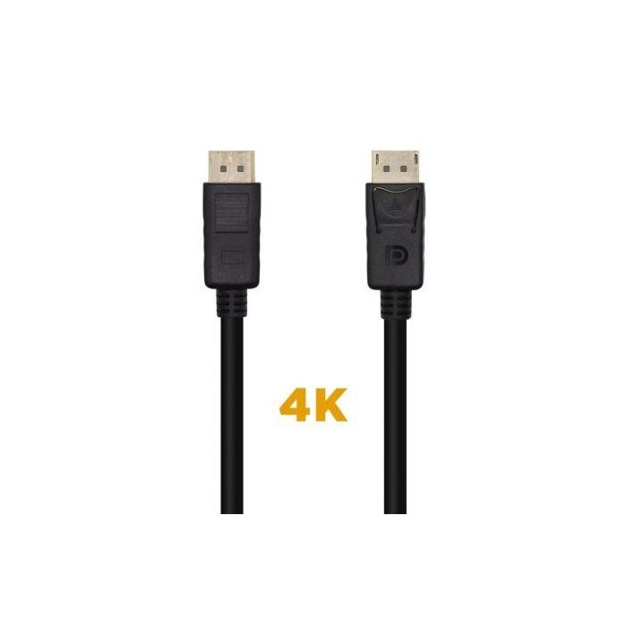 Aisens Cable DisplayPort 1.2 4K@60Hz DP-M - DP-M 1.0M Negro, Compatible con 1.0/1.1/1.2, 3840x2400, 3D Aisens Cable DisplayPort 1.2 4K@60Hz DP-M - DP-M 1.0M Negro, Compatible con 1.0/1.1/1.2, 3840x2400, 3D