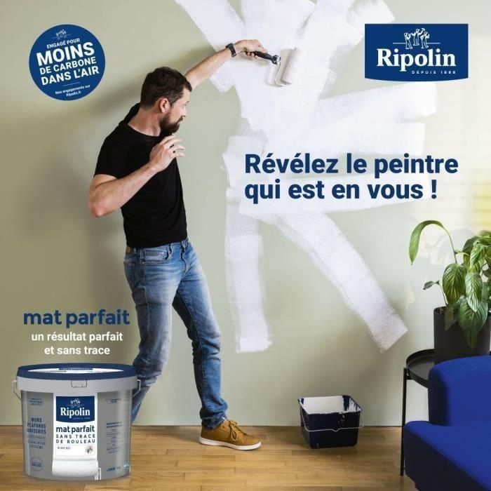 Pintura mate perfecta para paredes y techos - Blanco mate - RIPOLIN - 2,5 L 2