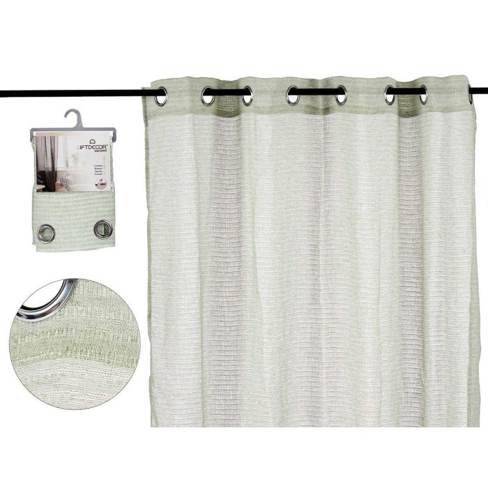 Giftdecor Cortina Visillo Menta, Verde, 140x260 cm (6 Unidades) Giftdecor Cortina Visillo Menta, Verde, 140x260 cm (6 Unidades)
