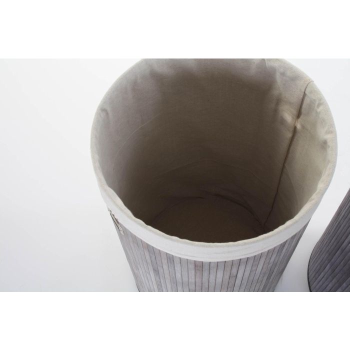 DKD Home Decor Cesta Ropa Basicos Gris Beige 38 x 60 x 38 cm Set de 3 2 DKD Home Decor Cesta Ropa Basicos Gris Beige 38 x 60 x 38 cm Set de 3 2