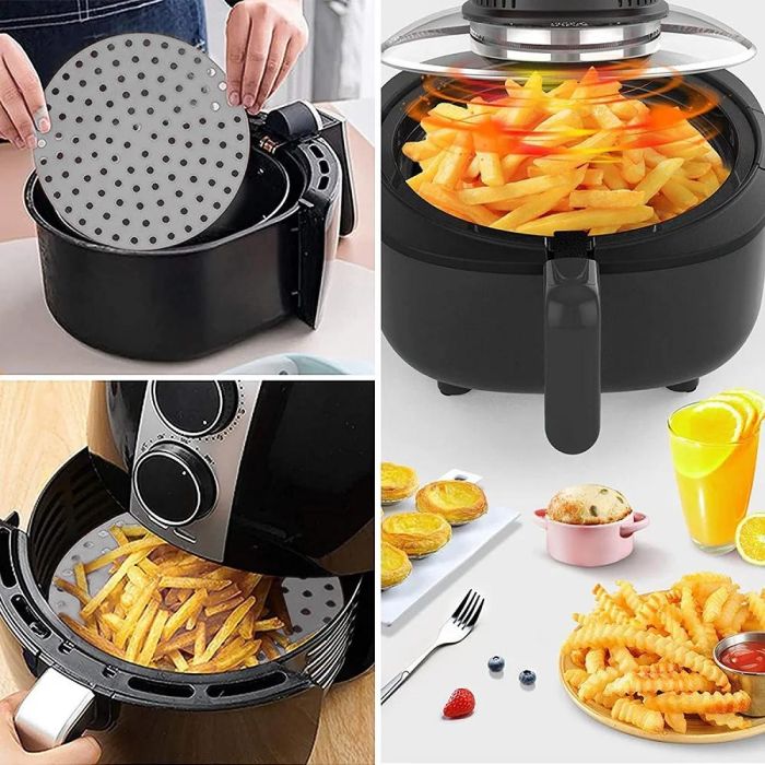 Base de silicona para Air Fryer roja 19.5 cm Quttin - Inde (24 Unidades) 1 Base de silicona para Air Fryer roja 19.5 cm Quttin - Inde (24 Unidades) 1