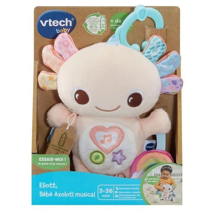 Vtech Eliott, Musical Bebe Axolotl (Botellas de Plástico Recicladas) 3 Vtech Eliott, Musical Bebe Axolotl (Botellas de Plástico Recicladas) 3