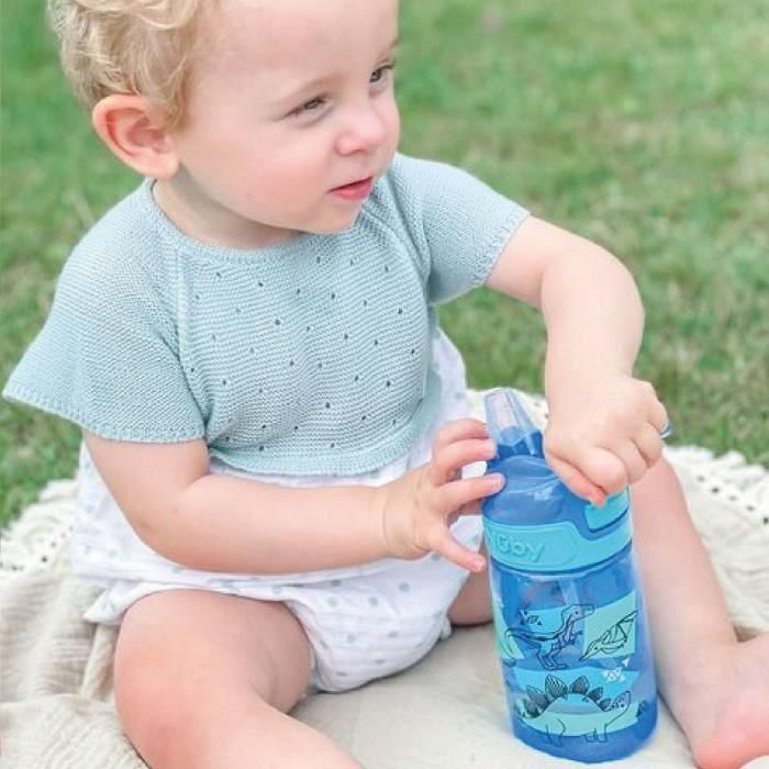 Set de 2 botellas de agua - NUBY - Incredible Gulp - 360 ml - Dinosaurios 2