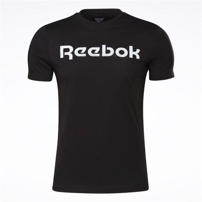 Camiseta de Manga Corta Hombre Reebok Graphic Series Linear Logo Negro 12