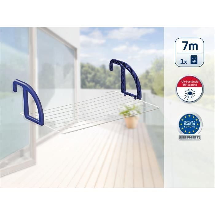 Tendedero Leifheit Classic 70 Para colgar en balcón Blanco 1 Tendedero Leifheit Classic 70 Para colgar en balcón Blanco 1