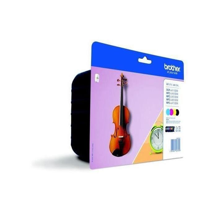 Brother LC-127XLVALBP Cartucho Tinta Original Multipack 4 Colores: Negro, Cian, Magenta, Amarillo para Impresora MFC-J4510DW Brother LC-127XLVALBP Cartucho Tinta Original Multipack 4 Colores: Negro, Cian, Magenta, Amarillo para Impresora MFC-J4510DW