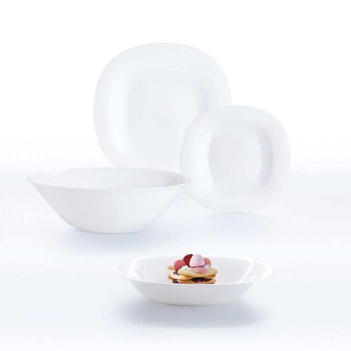 Plato de Postre Luminarc Carine Blanco Vidrio (19 cm) (24 Unidades) 2