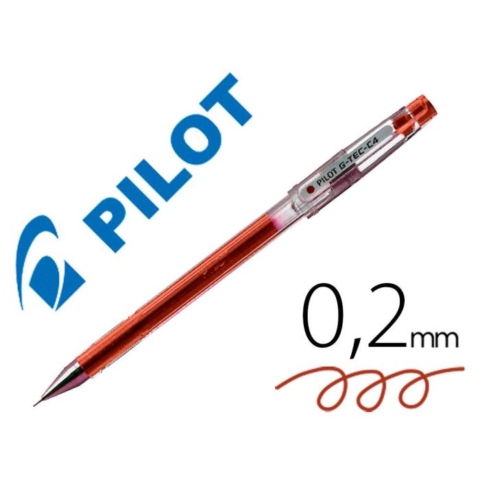 Boligrafo Pilot Punta Aguja G-Tec-C4 Rojo 12 unidades