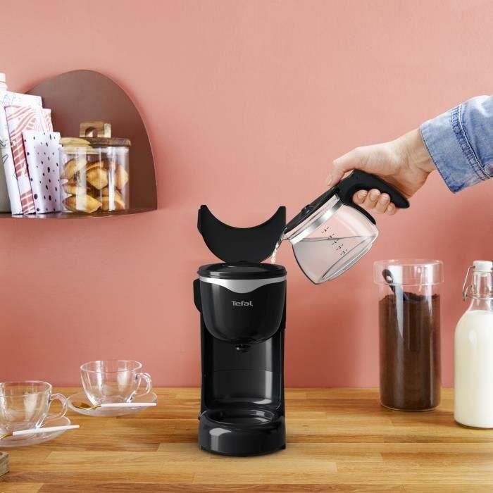 TEFAL CM340811 Cafetera de 6 tazas negro / acero inoxidable 1 TEFAL CM340811 Cafetera de 6 tazas negro / acero inoxidable 1