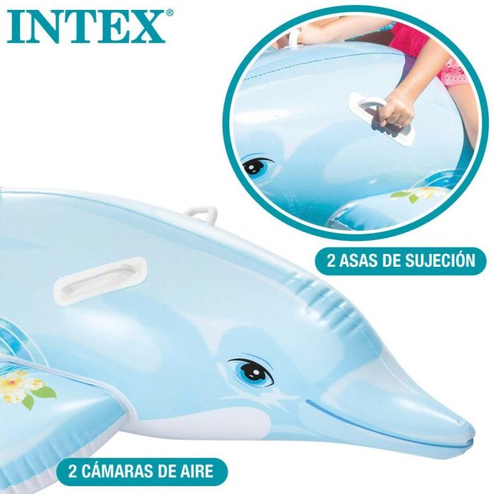 Figura Hinchable para Piscina Intex Delfín 175 x 38 x 66 cm (6 Unidades) 4 Figura Hinchable para Piscina Intex Delfín 175 x 38 x 66 cm (6 Unidades) 4