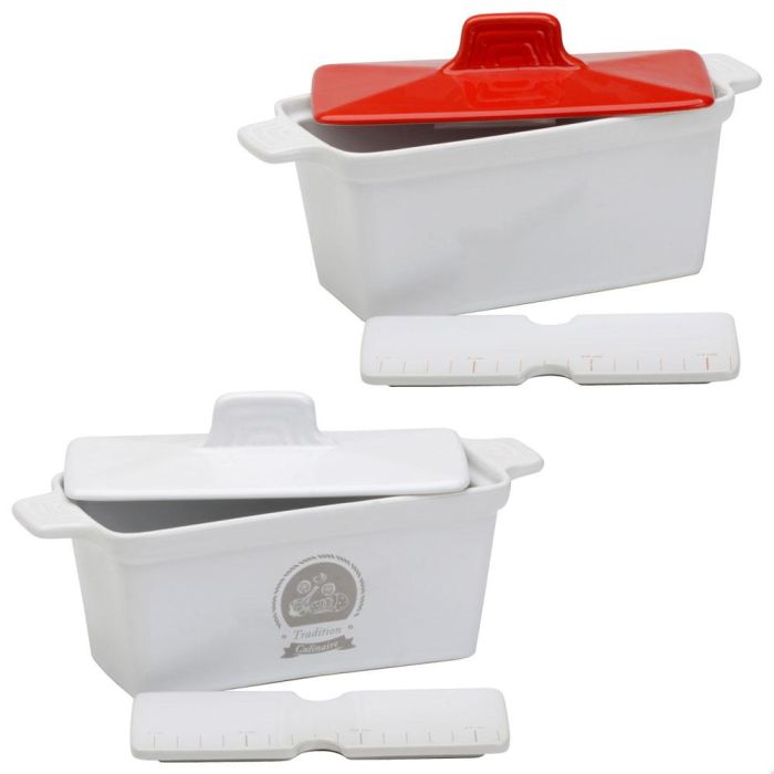 Home Deco Factory Tarrina Foie Gras Con Tapa Table En Fête - Apta Horno Microondas Lavavajillas Incluye Peso Prensador 25x11cm 2