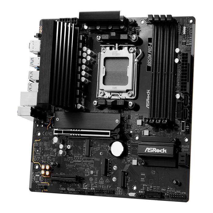 ASRock Placa Base B850M Pro A, Socket AM5, DDR5-SDRAM, Micro ATX, para AMD Ryzen 7000/8000/9000 Series 4