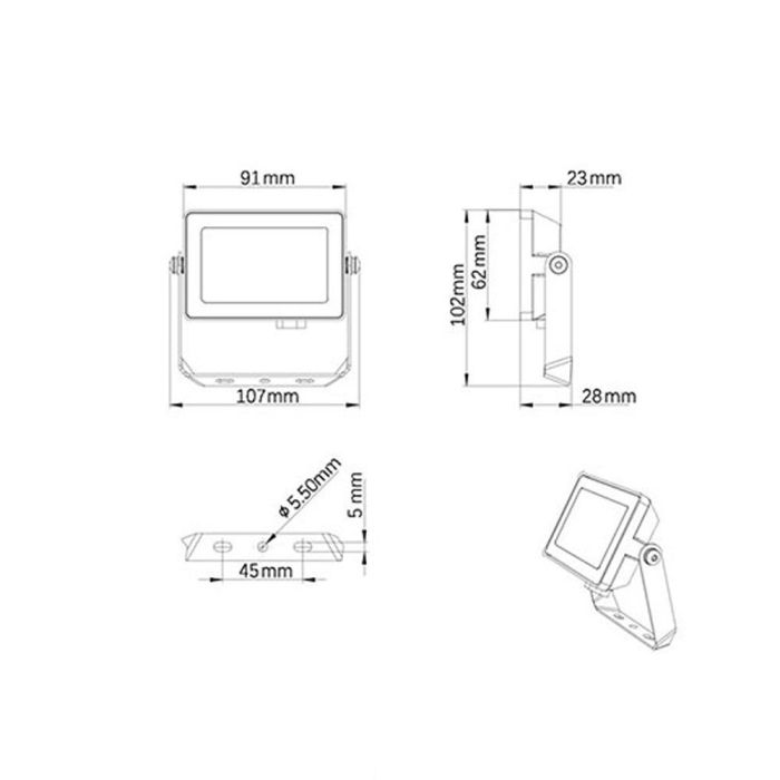 Philips 911401864184 Proyector 10W 950LM 6500K IP65 ProjectLine 1 Philips 911401864184 Proyector 10W 950LM 6500K IP65 ProjectLine 1