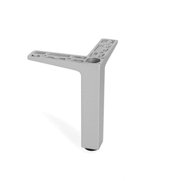 MAFOS Pata Metálica Zamak Quadro Acabado Gris Ral Altura H90 1