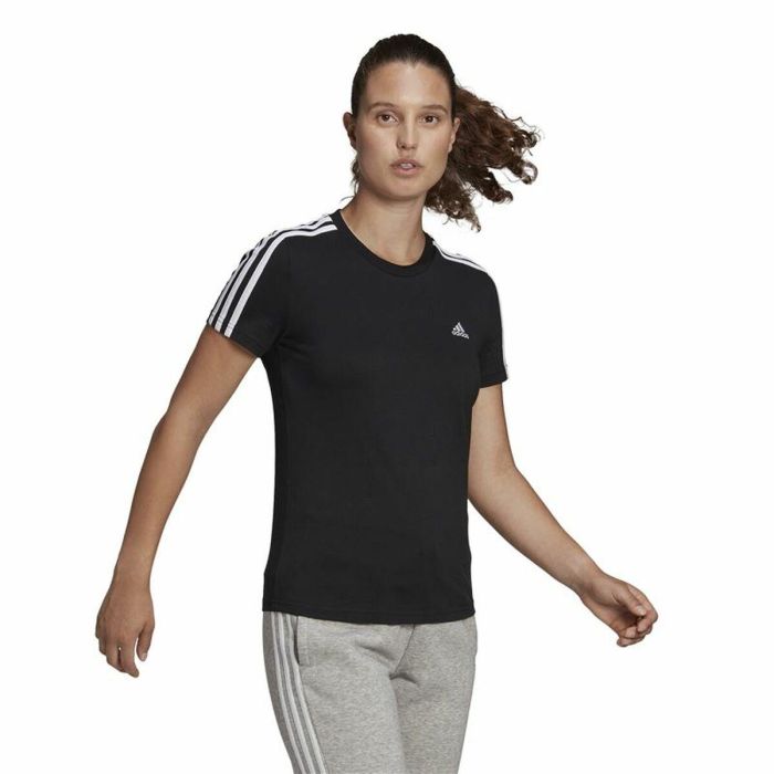 Camiseta de Manga Corta Mujer Adidas 3S T Negro 3