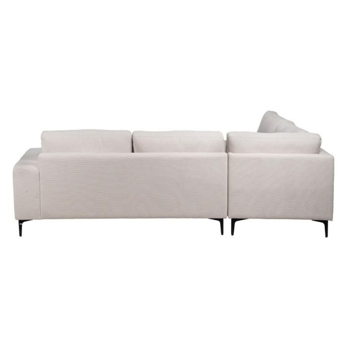 Sofá Chaise Longue Izquierda Crema 266 X 222 X 80 cm