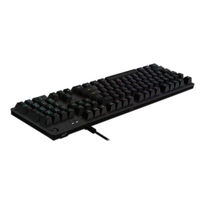 Logitech G512 Teclado Mecánico Gaming USB QWERTY Español con Interruptores GX Brown, Retroiluminación RGB y Concentrador USB 2