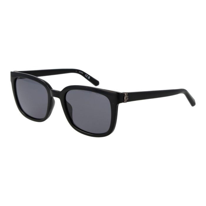 Guess GU00065 01A Gafas de Sol Hombre Adulto Cuadradas, Montura Negro Mate, Cristales Tono Humo. Patilla 150mm, Cristal 53mm 3