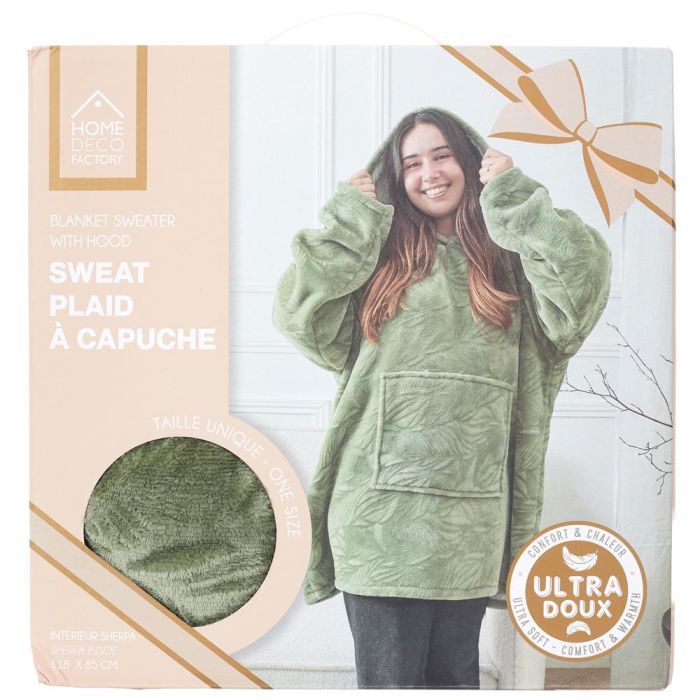 Sudadera Relieve Verde Home Deco Factory