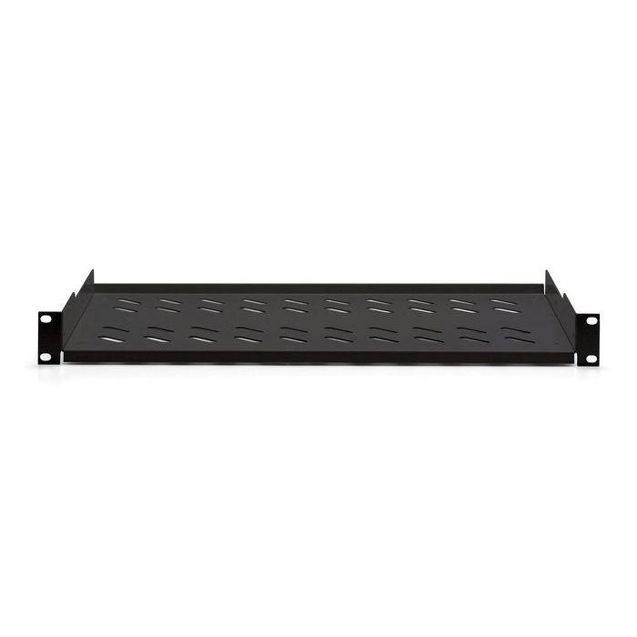Digitus 1U fixed shelf for racks from 400 mm depth 45x483x250 mm, up to 15 kg, black (RAL 9005) 2 Digitus 1U fixed shelf for racks from 400 mm depth 45x483x250 mm, up to 15 kg, black (RAL 9005) 2