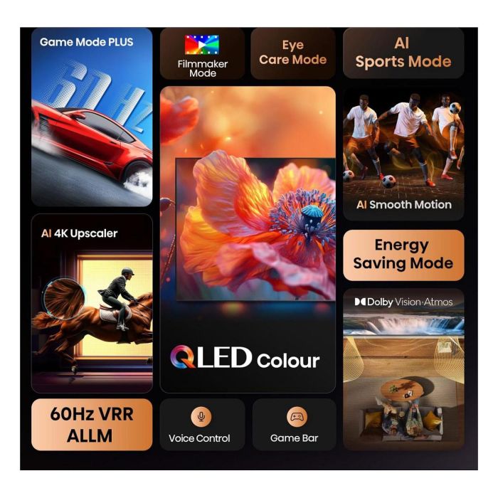 Hisense 75E77Q | Televisor 75" (189 cm) 4K Ultra HD QLED Smart TV | VIDAA | HDR10+ | Dolby Vision | Alexa | Modo Juego ALLM/VRR | Negro 4