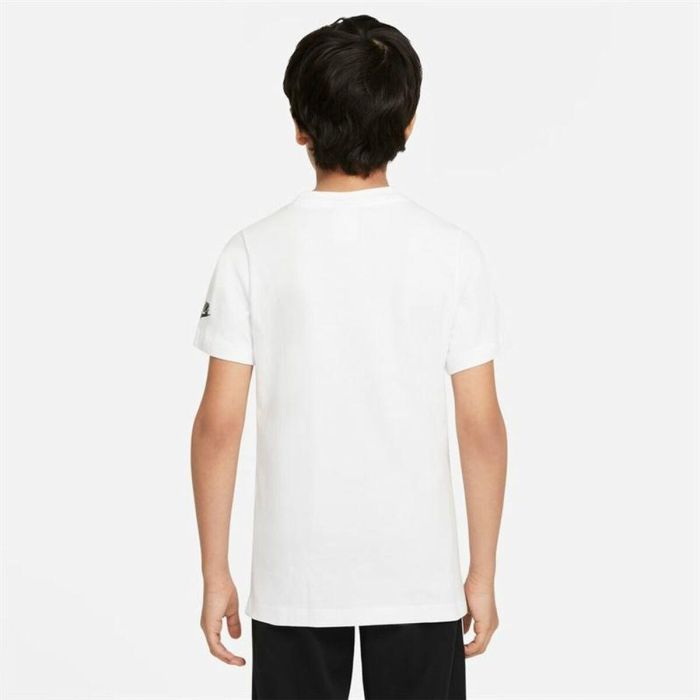 Camiseta de Manga Corta Infantil Nike B-Repeat Blanco 4